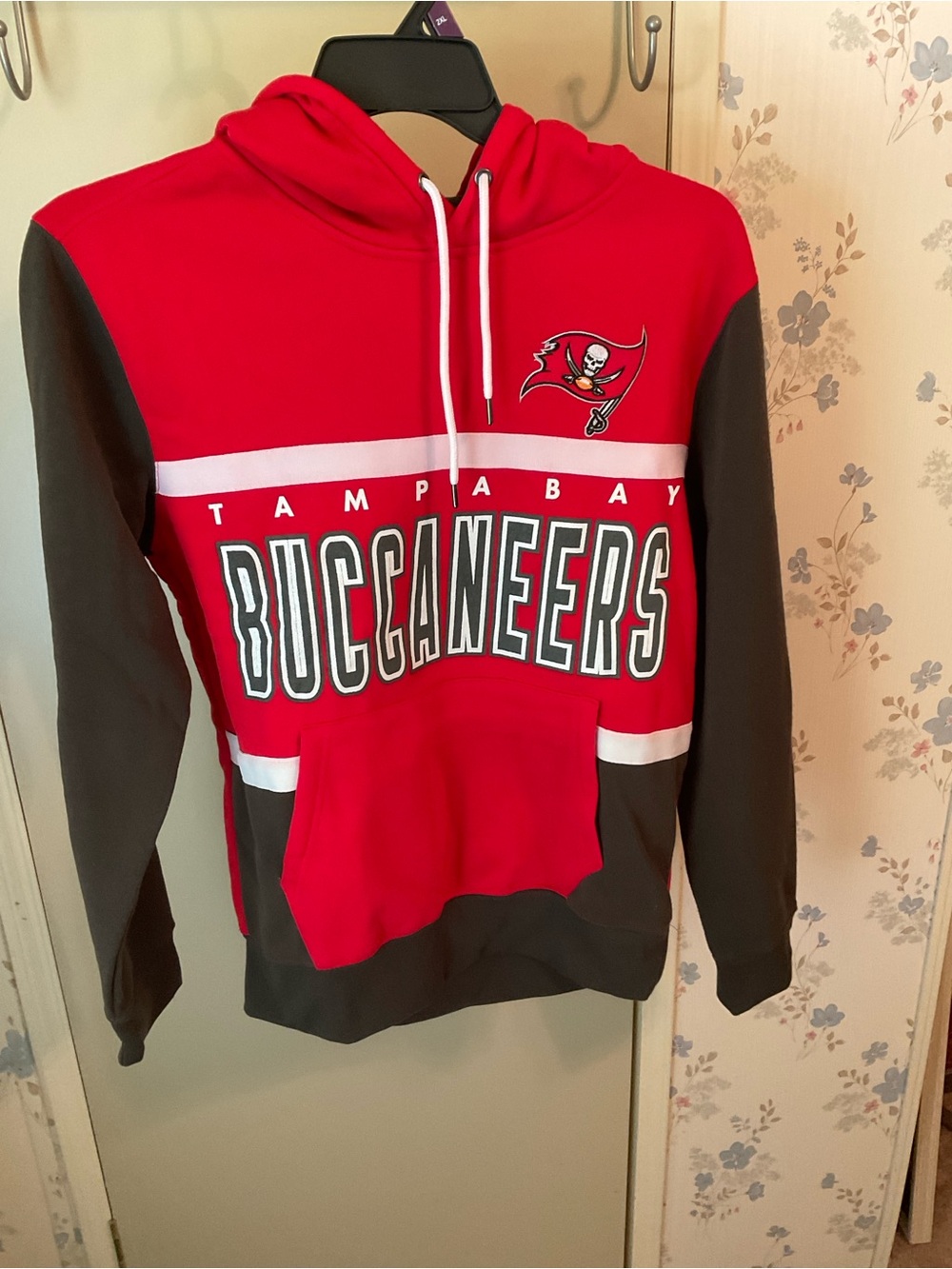 NFL Tampa Bay Buccaneers Red and Gray Hoodie